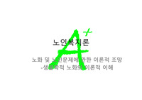 노인복지론ppt발표-노화 및 노인문제에 관한 이론적조망, 생물학적 노호와 이론적 이해