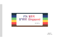 FTA  발효국 싱가포르