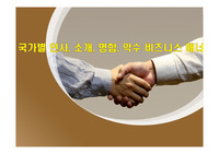 국가별 인사, 소개, 명함, 악수 비즈니스 매너