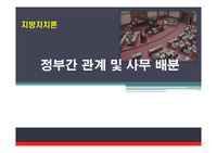 지방자치 정부간의 관계 및 사무배분