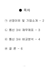 통신 3사 기업분석
