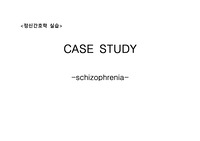 조현병 간호진단 및 간호과정