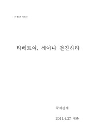 티베트여, 깨어나 전진하라  - 국제관계론 레포트