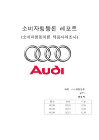 소비자행동론 아우디 기업분석 소비자이론 적용사례