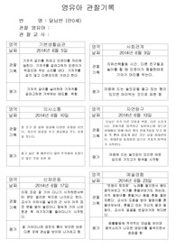만0세 관찰일지