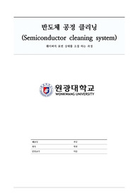 반도체 클리닝 공정 (반도체 클리닝 공정에 대한 조사 레포트)