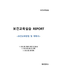 보건교육실습 - 보건교육방법 및 계획서