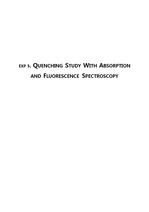 QUENCHING STUDY WITH ABSORPTION AND FLUORESCENCE SPECTROSCOPY