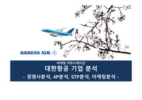 [마케팅 커뮤니케이션] 대한항공 기업분석- korean air  경쟁사분석  4P분석  STP분석