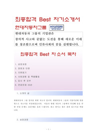 최종합격 Best 자기소개서 현대자동차그룹