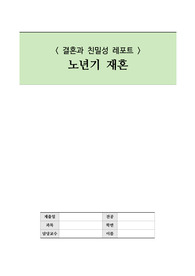 [노년기 재혼의 문제점과 노년기 재혼 방안] 노년기 재혼의 특징, 노년기 재혼 현황, 노년기 재혼 문제점, 노년기 재혼 지속 방안
