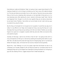 Speech Script- Bucket List