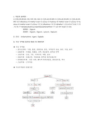 [약리학] 순환기계에 작용하는 약물( 일반명 : Digoxin            상품명 : Digosin, Digoxin, Lanoxin, Mapluxin)