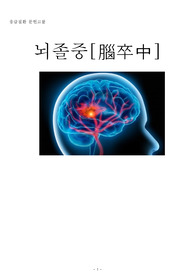 뇌졸중 문헌고찰(정의, 종류, 증상. 진단,  치료, 위험인자 예방)2015년 자료