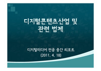 디지털콘텐츠산업 및 관련 법제