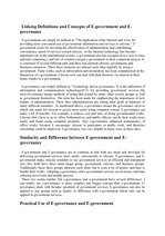 전자정부의 이해 E-governace 와 E-government의 비교와 향후전망 (영어 레포트)