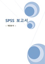 계량분석 SPSS 보고서 레포트2