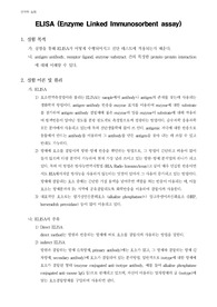 면역학실험 : ELISA (Enzyme Linked Immunosorbent assay)