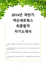 2014년 하반기 넥슨네트웍스 최종합격 자기소개서