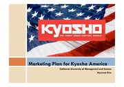 Marketing Plan for Kyosho America