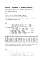 Econometrics Exercise 1 in Chapter 10 at Berndt textbook