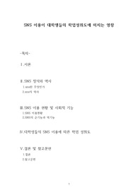 SNS 이용이 학업성취도에 미치는 영향