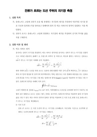 [일반물리학실험]전류가 흐르는 도선 주위의 자기장 측정