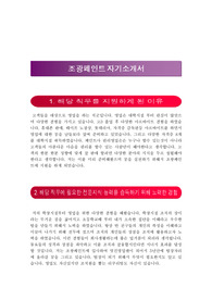 조광페인트 자기소개서 (영업직)