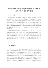 이화여자대학교 일반대학원/교육대학원 연구계획서- 음악 치료 대학원 진학입시용