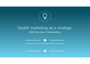 Stealth marketing as a strategy