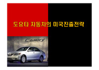 도요타 자동차의 미국진출전략