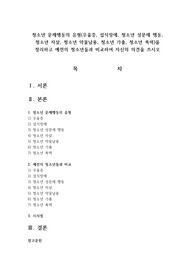 청소년 문제행동의 유형(우울증, 섭식장애, 청소년 성문제 행동, 청소년 자살, 청소년 약물남용, 청소년 가출, 청소년 폭력)을 정리하고 예전의 청소년들과 비교하여 자신의 의견을 쓰시오