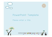 [귀여운 일러스트 PPT배경] - 귀여운 일러스트 태양 구름 나무 자연 꽃 심플한디자인 배경파워포인트 PowerPoint PPT 프레젠테이션