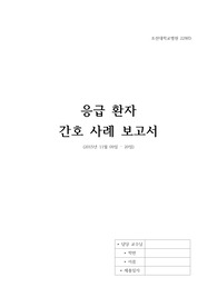 STEMI 응급환자 간호사례 보고서