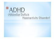 ADHD(Attention Deficit  Hyperactivity Disorder) 주의력 결핍 과잉 행동 장애