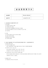 사회복지 실습종결(종합)평가서