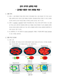 [일반생물학실험] 감자 조직의 삼투압 측정