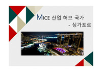 싱가포르 MICE산업 분석