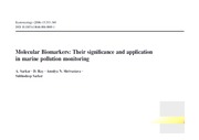 [논문 요약] 분자 생물지표(molecular biomarker)의 중요성과 해양 오염 모니터링에의 적용