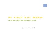 유창성규칙프로그램(The Fluency Rules Program for school-Age Children Who Stutter)PPT 발표자료