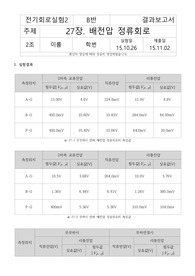 [기초회로실험] 27장. 배전압 정류회로 결과레포트