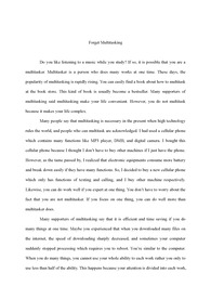 [영어작문/A+] &quot;멀티테스킹에 대한 나의 생각&quot; (영작문,영어에세이,English writing)