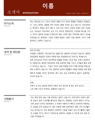 국문자기소개서