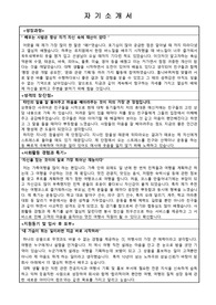 자기소개서 여행사분야(여)