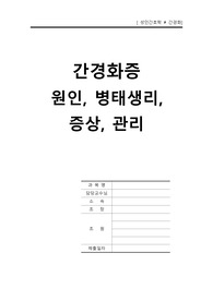 성인간호학) 간경화 A+ 사전학습자료, 문헌고찰, 레포트