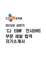 [합격자소서] 2015 상반기 CJ E&M  인사(HR) 부문 합격 자기소개서