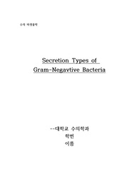 [A+] Gram-Negative Bacteria Secretion Type 조사 레포트