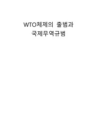 WTO체제의 출범과 국제무역규범