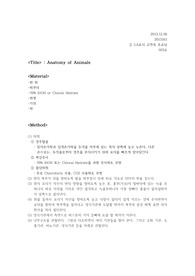쥐해부 실험레포트(보고서)