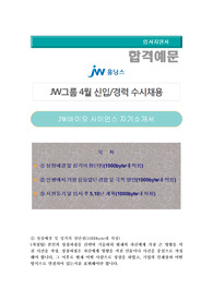 JW바이오사이언스,  JW바이오사이언스자기소개서+ 자기소개서 팁 + 면접예상문제, JW바이오사이언스 자소서